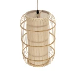 GLOBOSTAR® HIBISCUS 00893 Boho Κρεμαστό Φωτιστικό Οροφής με Ντουί 1 x E27 AC 220-240V IP20 - Μπεζ - Μ25 x Π25 x Υ42cm