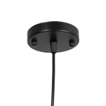 GLOBOSTAR® CARTER 00962 Μοντέρνο Κρεμαστό Φωτιστικό Οροφής με Ντουί 1 x E27 AC 220-240V IP20 - Μαύρο & Μπεζ - Μ28 x Π28 x Υ22cm