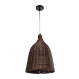 GLOBOSTAR® BAHAMAS 01367 Boho Κρεμαστό Φωτιστικό Οροφής με Ντουί 1 x E27 AC 220-240V IP20 - Καφέ - Μ30 x Π30 x Υ40cm