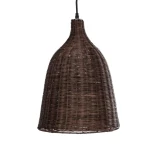 GLOBOSTAR® BAHAMAS 01367 Boho Κρεμαστό Φωτιστικό Οροφής με Ντουί 1 x E27 AC 220-240V IP20 - Καφέ - Μ30 x Π30 x Υ40cm