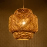 GLOBOSTAR® MALDIVES 01657 Boho Κρεμαστό Φωτιστικό Οροφής με Ντουί 1 x E27 AC 220-240V IP20 - Μπεζ - Μ50 x Π50 x Υ50m