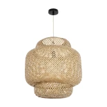 GLOBOSTAR® MALDIVES 01657 Boho Κρεμαστό Φωτιστικό Οροφής με Ντουί 1 x E27 AC 220-240V IP20 - Μπεζ - Μ50 x Π50 x Υ50m