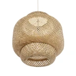 GLOBOSTAR® MALDIVES 01657 Boho Κρεμαστό Φωτιστικό Οροφής με Ντουί 1 x E27 AC 220-240V IP20 - Μπεζ - Μ50 x Π50 x Υ50m