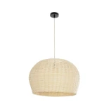 GLOBOSTAR® BERMUDA 01709 Boho Κρεμαστό Φωτιστικό Οροφής με Ντουί 1 x E27 AC 220-240V IP20 - Μπεζ - Μ50 x Π50 x Y34cm
