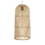 GLOBOSTAR® CALERO 01710 Boho Κρεμαστό Φωτιστικό Οροφής με Ντουί 1 x E27 AC 220-240V IP20 - Μπεζ - Μ25 x Π25 x Υ50cm
