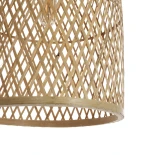 GLOBOSTAR® CALERO 01710 Boho Κρεμαστό Φωτιστικό Οροφής με Ντουί 1 x E27 AC 220-240V IP20 - Μπεζ - Μ25 x Π25 x Υ50cm