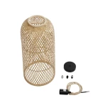 GLOBOSTAR® CALERO 01710 Boho Κρεμαστό Φωτιστικό Οροφής με Ντουί 1 x E27 AC 220-240V IP20 - Μπεζ - Μ25 x Π25 x Υ50cm