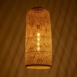 GLOBOSTAR® CALERO 01711 Boho Κρεμαστό Φωτιστικό Οροφής με Ντουί 1 x E27 AC 220-240V IP20 - Μπεζ - Μ30 x Π30 x Υ70cm