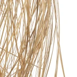 GloboStar® MANILA 01714 Boho Κρεμαστό Φωτιστικό Καμπάνα Μονόφωτο 1 x E27 IP20 Μπεζ Ξύλο - Μ45 x Π45 x Υ60cm