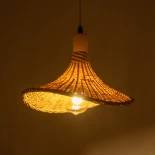 GLOBOSTAR® CUBA 01715 Boho Κρεμαστό Φωτιστικό Οροφής με Ντουί 1 x E27 AC 220-240V IP20 - Μπεζ - Μ33 x Π33 x Υ25cm