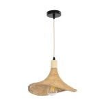 GLOBOSTAR® CUBA 01715 Boho Κρεμαστό Φωτιστικό Οροφής με Ντουί 1 x E27 AC 220-240V IP20 - Μπεζ - Μ33 x Π33 x Υ25cm