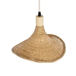 GLOBOSTAR® CUBA 01715 Boho Κρεμαστό Φωτιστικό Οροφής με Ντουί 1 x E27 AC 220-240V IP20 - Μπεζ - Μ33 x Π33 x Υ25cm