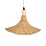 GLOBOSTAR® CUBA 01715 Boho Κρεμαστό Φωτιστικό Οροφής με Ντουί 1 x E27 AC 220-240V IP20 - Μπεζ - Μ33 x Π33 x Υ25cm