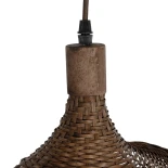 GLOBOSTAR® CUBA 01716 Boho Κρεμαστό Φωτιστικό Οροφής με Ντουί 1 x E27 AC 220-240V IP20 - Καφέ - Μ33 x Π33 x Υ25cm