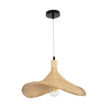 GLOBOSTAR® CUBA 01717 Boho Κρεμαστό Φωτιστικό Οροφής με Ντουί 1 x E27 AC 220-240V IP20 - Μπεζ - Μ43 x Π43 x Υ30cm