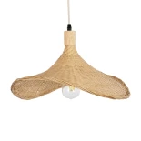GLOBOSTAR® CUBA 01717 Boho Κρεμαστό Φωτιστικό Οροφής με Ντουί 1 x E27 AC 220-240V IP20 - Μπεζ - Μ43 x Π43 x Υ30cm