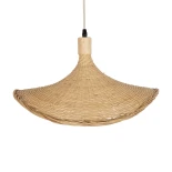 GLOBOSTAR® CUBA 01717 Boho Κρεμαστό Φωτιστικό Οροφής με Ντουί 1 x E27 AC 220-240V IP20 - Μπεζ - Μ43 x Π43 x Υ30cm