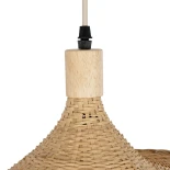 GLOBOSTAR® CUBA 01717 Boho Κρεμαστό Φωτιστικό Οροφής με Ντουί 1 x E27 AC 220-240V IP20 - Μπεζ - Μ43 x Π43 x Υ30cm