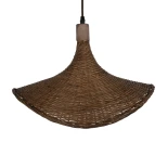 GLOBOSTAR® CUBA 01718 Boho Κρεμαστό Φωτιστικό Οροφής με Ντουί 1 x E27 AC 220-240V IP20 - Καφέ - Μ43 x Π40 x Y28cm