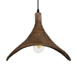 GLOBOSTAR® CUBA 01718 Boho Κρεμαστό Φωτιστικό Οροφής με Ντουί 1 x E27 AC 220-240V IP20 - Καφέ - Μ43 x Π40 x Y28cm