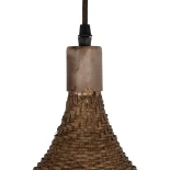 GLOBOSTAR® CUBA 01718 Boho Κρεμαστό Φωτιστικό Οροφής με Ντουί 1 x E27 AC 220-240V IP20 - Καφέ - Μ43 x Π40 x Y28cm