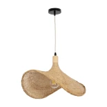 GLOBOSTAR® CUBA 01719 Boho Κρεμαστό Φωτιστικό Οροφής με Ντουί 1 x E27 AC 220-240V IP20 - Μπεζ - Μ53 x Π53 x Υ30cm