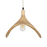 GLOBOSTAR® CUBA 01719 Boho Κρεμαστό Φωτιστικό Οροφής με Ντουί 1 x E27 AC 220-240V IP20 - Μπεζ - Μ53 x Π53 x Υ30cm
