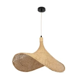 GLOBOSTAR® CUBA 01721 Boho Κρεμαστό Φωτιστικό Οροφής με Ντουί 1 x E27 AC 220-240V IP20 - Μπεζ - Μ63 x Π63 x Υ32cm
