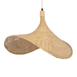 GLOBOSTAR® CUBA 01721 Boho Κρεμαστό Φωτιστικό Οροφής με Ντουί 1 x E27 AC 220-240V IP20 - Μπεζ - Μ63 x Π63 x Υ32cm