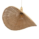GLOBOSTAR® CUBA 01721 Boho Κρεμαστό Φωτιστικό Οροφής με Ντουί 1 x E27 AC 220-240V IP20 - Μπεζ - Μ63 x Π63 x Υ32cm