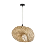 GLOBOSTAR® CARIBBEAN 01723 Boho Κρεμαστό Φωτιστικό Οροφής με Ντουί 1 x E27 AC 220-240V IP20 - Μπεζ - Μ45 x Π45 x Υ24cm
