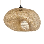 GLOBOSTAR® CARIBBEAN 01723 Boho Κρεμαστό Φωτιστικό Οροφής με Ντουί 1 x E27 AC 220-240V IP20 - Μπεζ - Μ45 x Π45 x Υ24cm