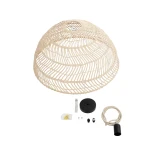 GLOBOSTAR® COMORES 01728 Boho Κρεμαστό Φωτιστικό Οροφής με Ντουί 1 x E27 AC 220-240V IP20 - Μπεζ - Μ60 x Π60 x Y29cm
