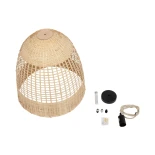 GLOBOSTAR® BORA-BORA 01735 Boho Κρεμαστό Φωτιστικό Οροφής με Ντουί 1 x E27 AC 220-240V IP20 - Μπεζ - Μ42 x Π42 x Υ44cm