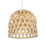 GLOBOSTAR® MANGEA 00715 Boho Κρεμαστό Φωτιστικό Οροφής με Ντουί 1 x E27 AC 220-240V IP20 - Μπεζ - Μ35 x Π35 x Υ22cm