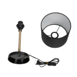 GLOBOSTAR® BRONX 201-0062 Μοντέρνο Επιτραπέζιο Φωτιστικό Πορτατίφ με Ντουί 1 x E27 AC 220-240V IP20 - Μαύρο & Μπεζ - Μ24 x Π24 x Υ37cm