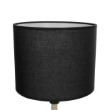 GLOBOSTAR® BRONX 201-0062 Μοντέρνο Επιτραπέζιο Φωτιστικό Πορτατίφ με Ντουί 1 x E27 AC 220-240V IP20 - Μαύρο & Μπεζ - Μ24 x Π24 x Υ37cm