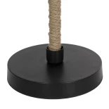 GLOBOSTAR® BRONX 201-0062 Μοντέρνο Επιτραπέζιο Φωτιστικό Πορτατίφ με Ντουί 1 x E27 AC 220-240V IP20 - Μαύρο & Μπεζ - Μ24 x Π24 x Υ37cm