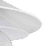 GLOBOSTAR® FERRO 203-0268 Μοντέρνο Κρεμαστό Φωτιστικό Οροφής με Ντουί 1 x E27 AC 220-240V IP20 - Λευκό & Χρυσό - Μ30 x Π30 x Υ19cm