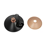 GLOBOSTAR® FERRO 203-0269 Μοντέρνο Κρεμαστό Φωτιστικό Οροφής με Ντουί 1 x E27 AC 220-240V IP20 - Μαύρο & Χάλκινο - Μ30 x Π30 x Υ19cm