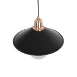 GLOBOSTAR® FERRO 203-0269 Μοντέρνο Κρεμαστό Φωτιστικό Οροφής με Ντουί 1 x E27 AC 220-240V IP20 - Μαύρο & Χάλκινο - Μ30 x Π30 x Υ19cm