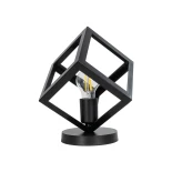 GLOBOSTAR® DISE 203-0272 Μοντέρνο Επιτραπέζιο Φωτιστικό Πορτατίφ με Ντουί 1 x E27 AC 220-240V IP20 - Μαύρο - Μ28 x Π28 x Υ29cm