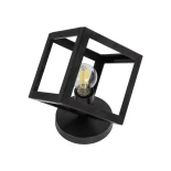 GLOBOSTAR® DISE 203-0272 Μοντέρνο Επιτραπέζιο Φωτιστικό Πορτατίφ με Ντουί 1 x E27 AC 220-240V IP20 - Μαύρο - Μ28 x Π28 x Υ29cm