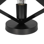 GLOBOSTAR® DISE 203-0272 Μοντέρνο Επιτραπέζιο Φωτιστικό Πορτατίφ με Ντουί 1 x E27 AC 220-240V IP20 - Μαύρο - Μ28 x Π28 x Υ29cm