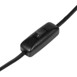 GLOBOSTAR® DISE 203-0272 Μοντέρνο Επιτραπέζιο Φωτιστικό Πορτατίφ με Ντουί 1 x E27 AC 220-240V IP20 - Μαύρο - Μ28 x Π28 x Υ29cm