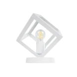 GLOBOSTAR® DISE 203-0273 Μοντέρνο Επιτραπέζιο Φωτιστικό Πορτατίφ με Ντουί 1 x E27 AC 220-240V IP20 - Λευκό - Μ28 x Π28 x Υ29cm