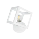 GLOBOSTAR® DISE 203-0273 Μοντέρνο Επιτραπέζιο Φωτιστικό Πορτατίφ με Ντουί 1 x E27 AC 220-240V IP20 - Λευκό - Μ28 x Π28 x Υ29cm