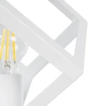 GLOBOSTAR® DISE 203-0273 Μοντέρνο Επιτραπέζιο Φωτιστικό Πορτατίφ με Ντουί 1 x E27 AC 220-240V IP20 - Λευκό - Μ28 x Π28 x Υ29cm