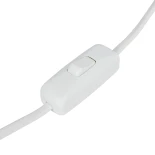 GLOBOSTAR® DISE 203-0273 Μοντέρνο Επιτραπέζιο Φωτιστικό Πορτατίφ με Ντουί 1 x E27 AC 220-240V IP20 - Λευκό - Μ28 x Π28 x Υ29cm