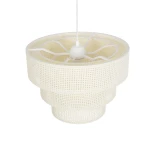 GLOBOSTAR® LEVEL 203-0275 Μοντέρνο Κρεμαστό Φωτιστικό Οροφής με Ντουί 1 x E27 AC 220-240V IP20 - Λευκό - Μ38 x Π38 x Υ30cm